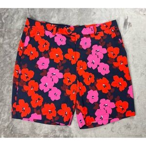 G/Fore G4 Maverick Hybrid Pink Floral Print Stretch Wicking Golf Shorts Mens 36